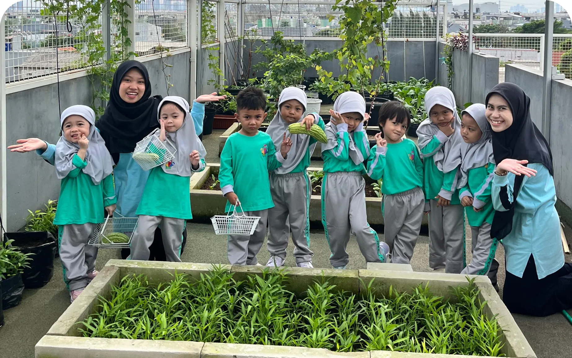 Mini garden untuk eksplorasi dan belajar alam di TK Islam Tunas Cendekia Tangerang